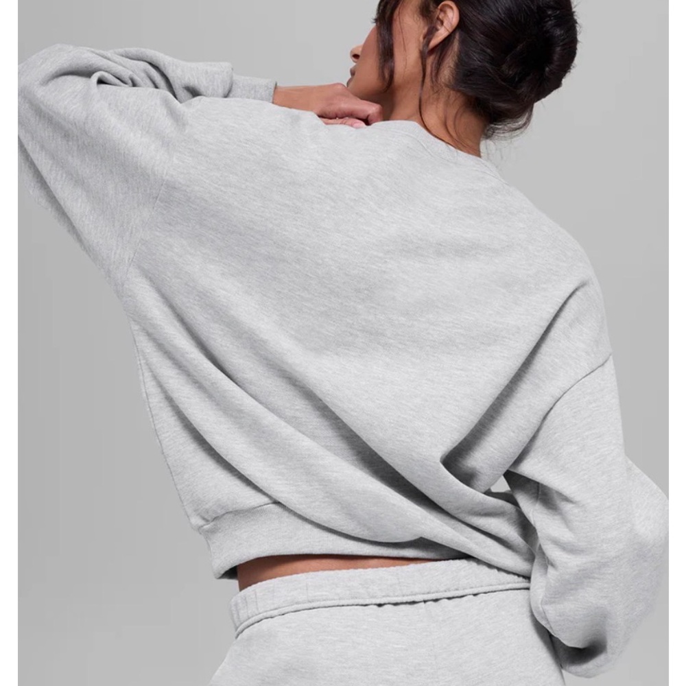 Alo Accolade Crew Neck Pullover in Athletic Heather Grey Size XL - Picture 2 of 7